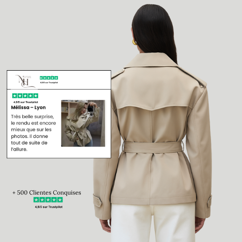 Trench Court Ceinturé - Khaki