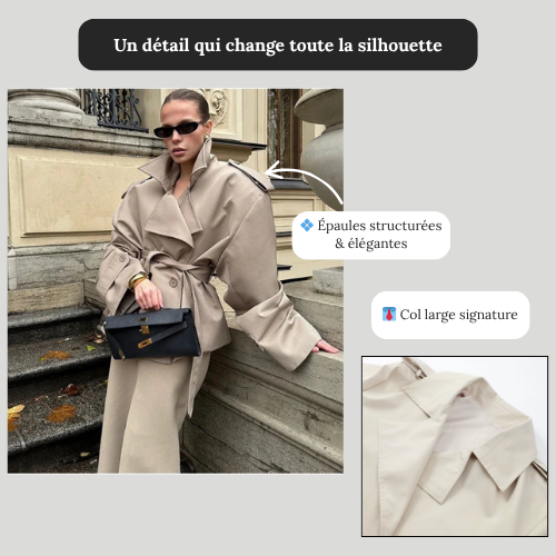 Trench Court Ceinturé - Khaki