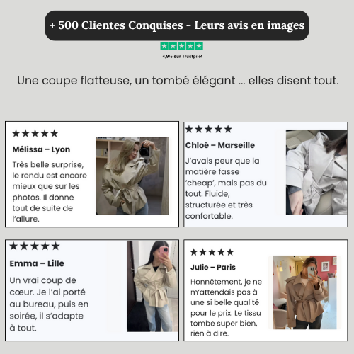 Trench Court Ceinturé - Khaki