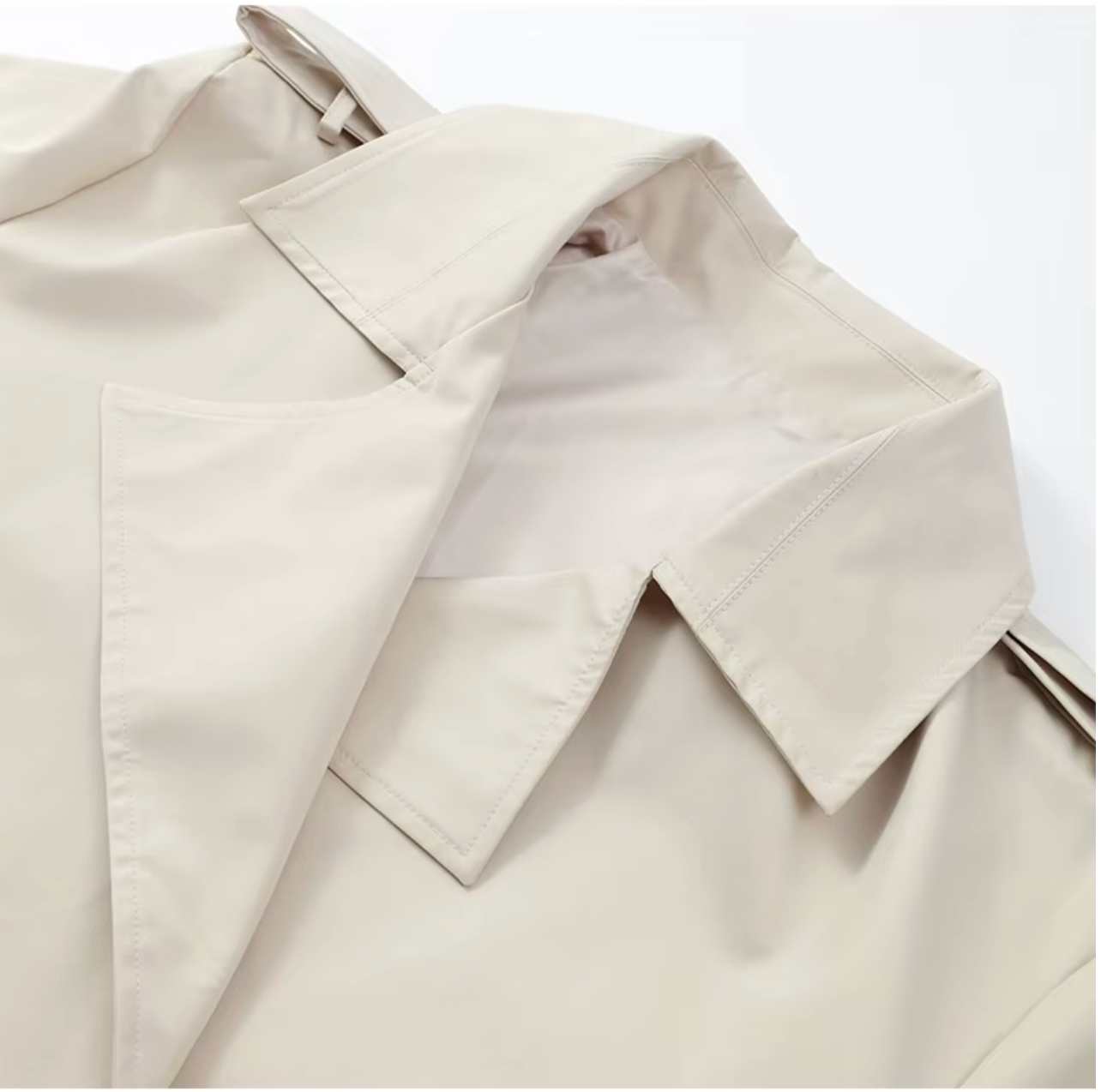 Trench Court Ceinturé - Khaki