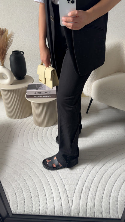 Pantalon a pince noir